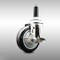 Service Caster 4 Inch 316SS Black Polyurethane Swivel 7/8 Inch Expanding Stem Caster Brake SCC-SS316EX20S414-PPUB-BLK-TLB-78 - alternate 4